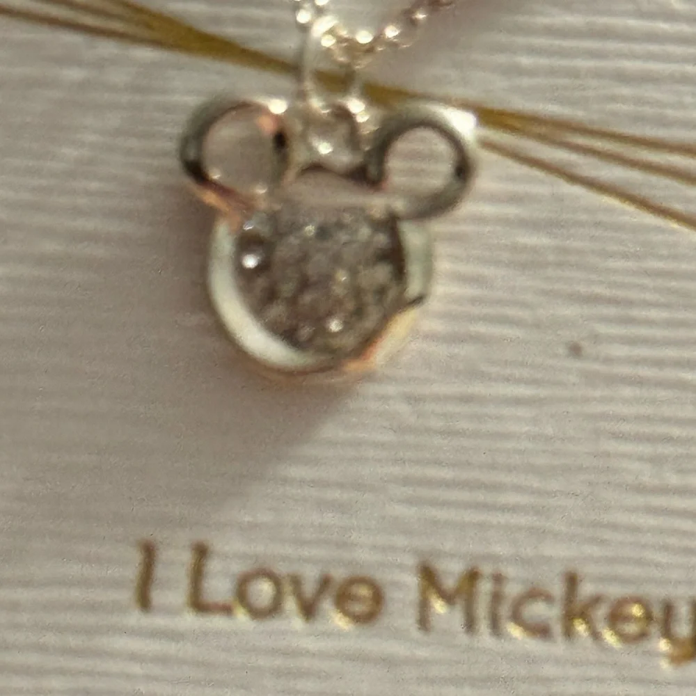 Macys Mickey Disney Kids Necklace 14k Plated 16